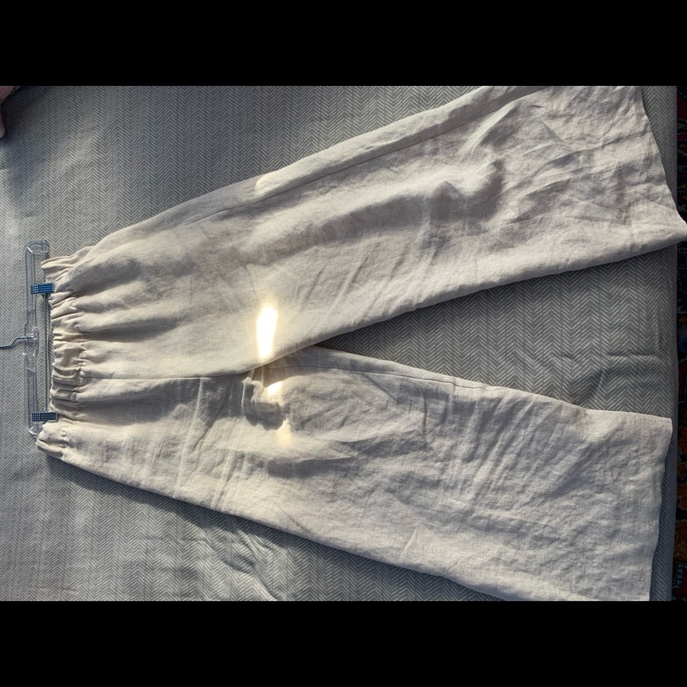 Cove Wide Leg Pants in Linen - M Tall
